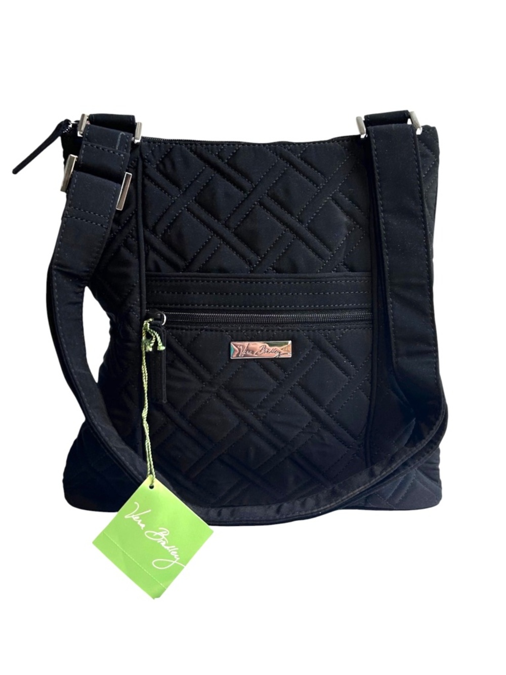 NWT Vera Bradley Quilted Classic Black Hipster Crossbody Bag